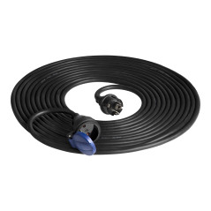 Förlängningssladd för verkstad, stänksäker IP44, 1x2P+Z 10m, oljebeständig gummikabel H07RN-F 3x1,5mm², 230VAC/16A.