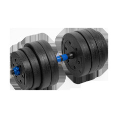 Justera barbell med bitumenbeläggning med 1x20kg kopplingsenhet, REBEL ACTIVE. | HandlaSmidigt.se