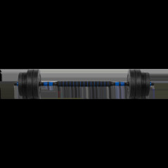 Justera barbell med bitumenbeläggning med 1x20kg kopplingsenhet, REBEL ACTIVE. | HandlaSmidigt.se