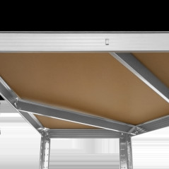 Metallhylla för hörn i lager 180x40x70 silver Rebel