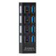 AK244B USB-hubb 3.0 med 4 portar svart/vit