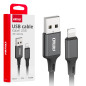 Kabel för laddning USB-A till Lightning för iPhone 2A 100cm fulllink amio-03901.