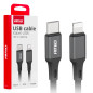Kabel för laddning usb-c till lightning för iPhone PD 20W 100cm fulllink amio-03904