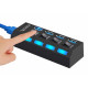 AK244B USB-hubb 3.0 med 4 portar svart/vit