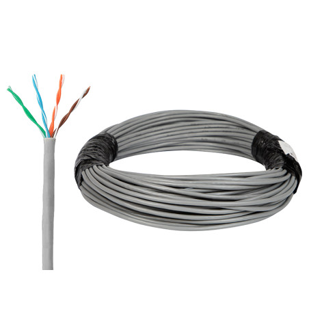 21-435- Kabel 4x2 UTP kategori 5e CU tråd 50m certifierad