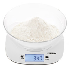 MS 3179 vit Köksvåg med skål