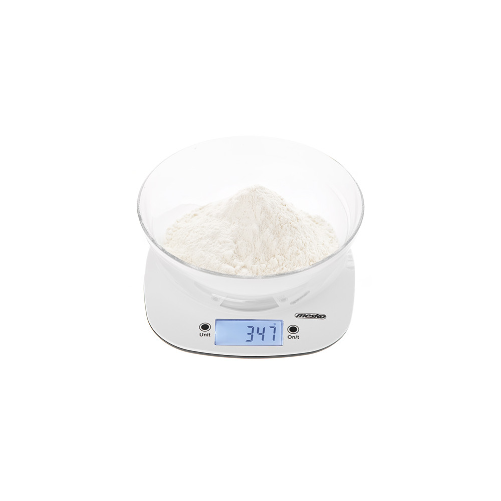MS 3179 white Waga kuchenna z misą