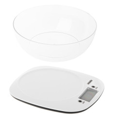 MS 3179 vit Köksvåg med skål