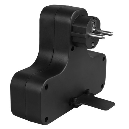 Eluttag Maclean, med fyra uttag och strömbrytare, stabiliserande fot, Schuko-typ, 2x2,5A, 2x16A, MCE224 G/B