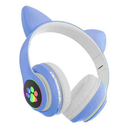 ZS7G Trådlösa hörlurar bt 5.0 med blå led-ljus