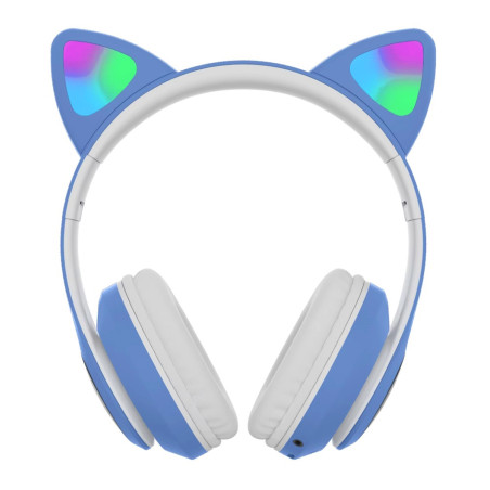 ZS7G Trådlösa hörlurar bt 5.0 med blå led-ljus