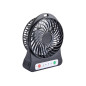 44-501- Skrivbordsfläkt 10 cm USB+batteri svart