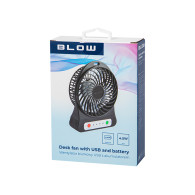 44-501- Wentylator biurkowy 10cm usb+akumulator czarny