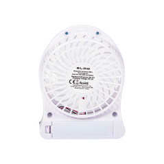 44-502 - Skrivbordsfläkt 10 cm USB + batteri vit