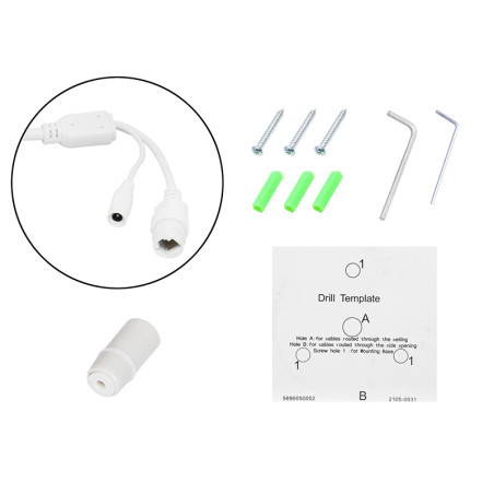 77-858- IP-kamera med 8MP bl-i8hl28twm/poe 2,8 mm vit hybridlight