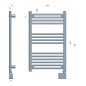 AD 7824 Elektrisk badrumsradiator med LED-ljus