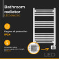 AD 7824 Elektrisk badrumsradiator med LED-ljus