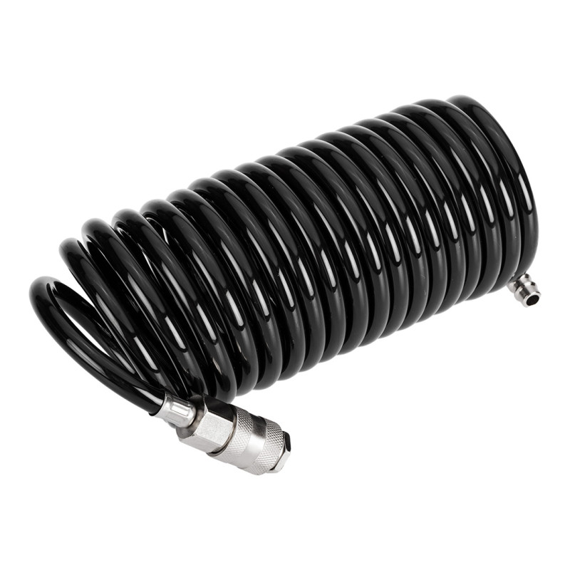 Tryckluftsslang spiral 8,0 x 12 mm, 5 m, PU
