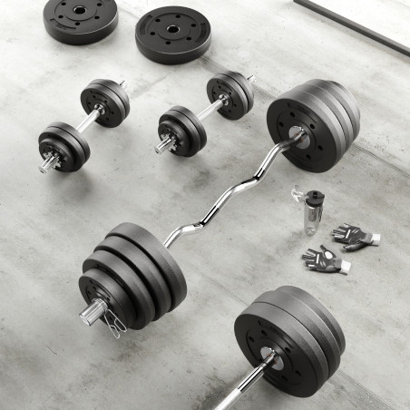 Belastning av olympiskt bitumen 20 kg, hål 51 mm, REBEL ACTIVE