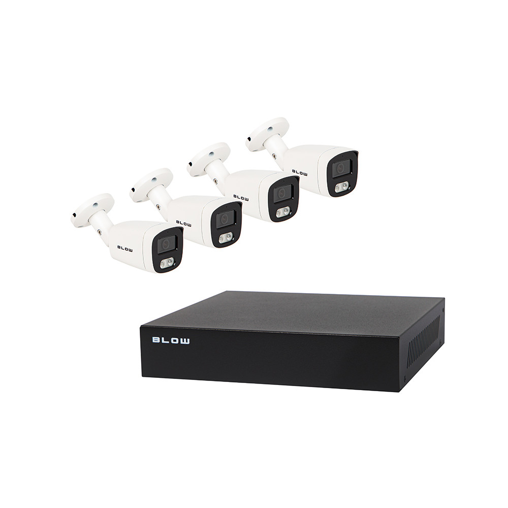 78-670- Zestaw monitoringu poe blow 4x5mp 1tb bl-ki5b4/poe/1tb 4x kamery tubowe 5mp dysk hdd1tb