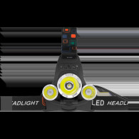 Batteridriven pannlampa Rebel med hög effekt