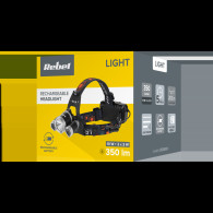 Batteridriven pannlampa Rebel med hög effekt