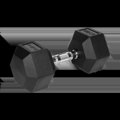 Hantel i järn med gummi HEX 17,5 kg REBEL ACTIVE | HandlaSmidigt.se