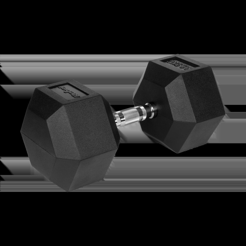 Hantel i järn med gummibeläggning HEX 32,5 kg REBEL ACTIVE