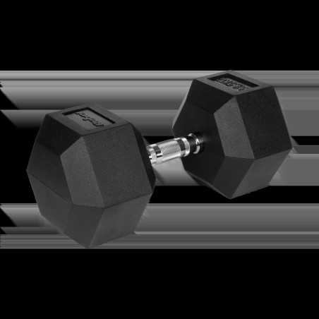 Hantel i järn med gummibeläggning HEX 32,5 kg REBEL ACTIVE | HandlaSmidigt.se