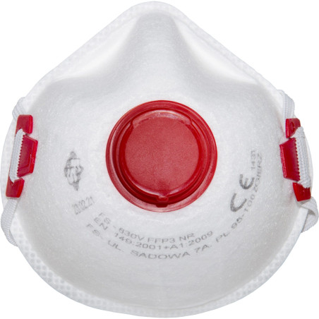 Halvfiltermask fs-630v ffp3 nr, 3 st (ventil), komplett