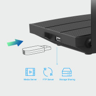 TP-LINK Dubbelbandig trådlös router AC1200 C6U, 300/867 Mbps, USB
