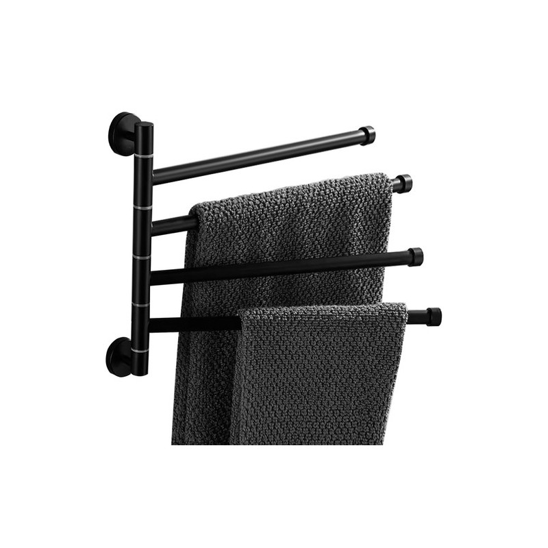Handdukshängare för badrummet - svart Ruhhy 24474