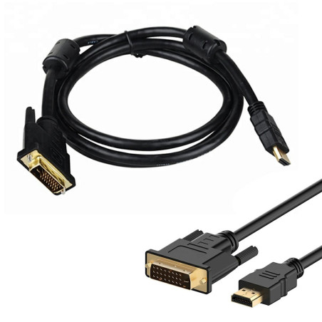 HD8 Kabel HDMI 19-pin-DVI 2m guld