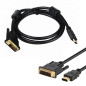 HD8 Kabel HDMI 19-pin-DVI 2m guld
