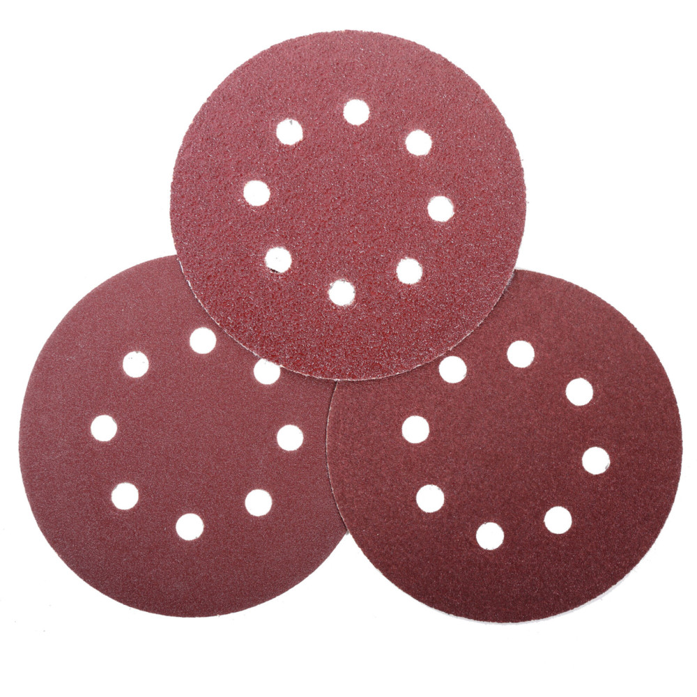Slipande skivor med kardborreöppning, 125mm i diameter, 5 stycken, korn 180, Proline. Slipande skivor med kardborreöppning, 125mm i diameter, 5 stycken, korn 180, Proline.