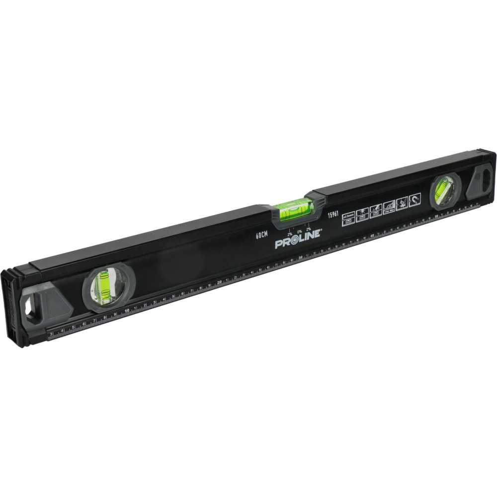 Vattenpass premium 3-lägeslibell, 0,5 mm/1 m, magn. 2%, 150 cm, Proline. Vattenpass premium 3-lägeslibell, 0,5 mm/1 m, magn. 2%, 150 cm, Proline.