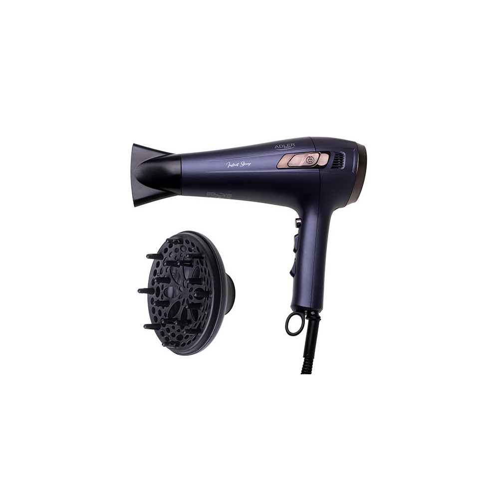 AD 2273 Hårtork med hoprullbar sladd - 2400w + diffuser