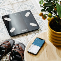 AD 8186 Svart Analytisk Badvåg - Smart Tuya-app