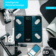 AD 8186 Black Waga łazienkowa analityczna ? smart - aplikacja tuya
