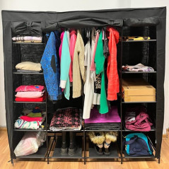 Garderob i tyg 170x170cm Ruhhy 23740