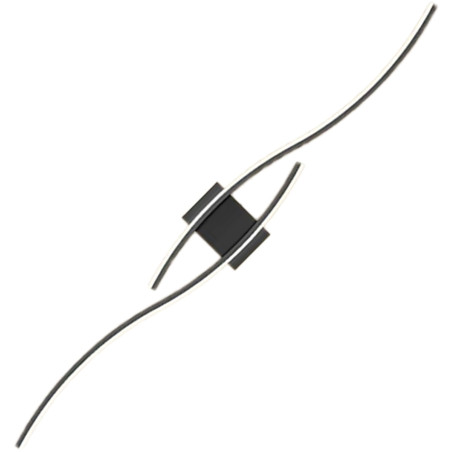 ZD149 Vägglampa svart 60 cm kallvit