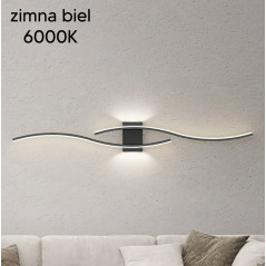 ZD149 Vägglampa svart 60 cm kallvit