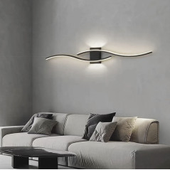 ZD149 Vägglampa svart 60 cm kallvit