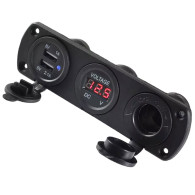 PLS37 Vattentät tändaruttag voltmeter