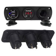 PLS37 Vattentät tändaruttag voltmeter