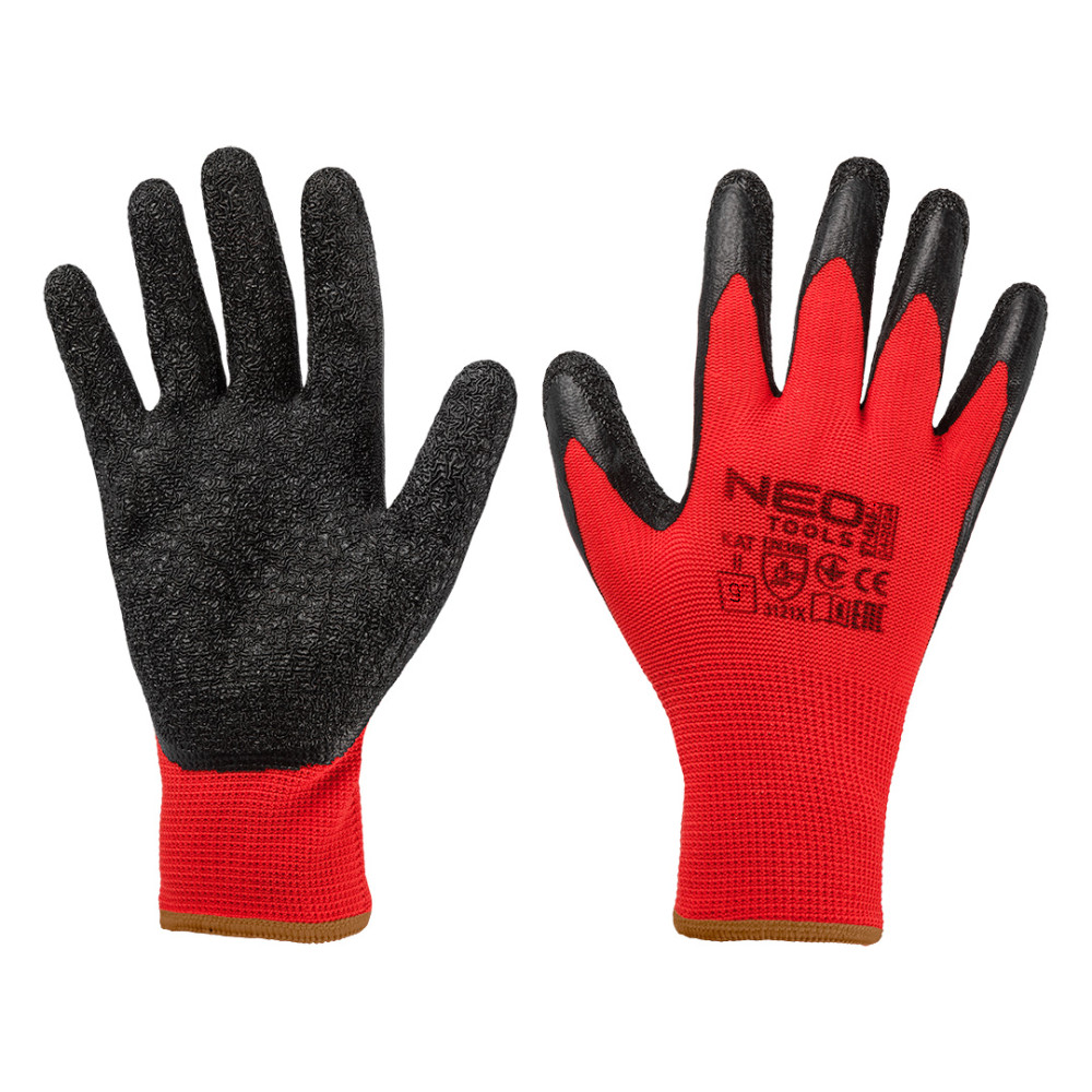 Arbetshandskar, polyester belagd med latex (crincle), 3121X, storlek 9 Arbetshandskar, polyester belagd med latex (crincle), 3121X, storlek 9