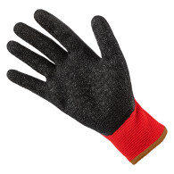 Arbetshandskar, polyester belagd med latex (crincle), 3121X, storlek 9