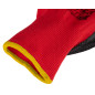 Arbetshandskar, polyester belagd med latex (crincle), 3121X, storlek 10