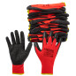 Arbetshandskar, polyester belagd med latex (crincle), 3121X, storlek 10
