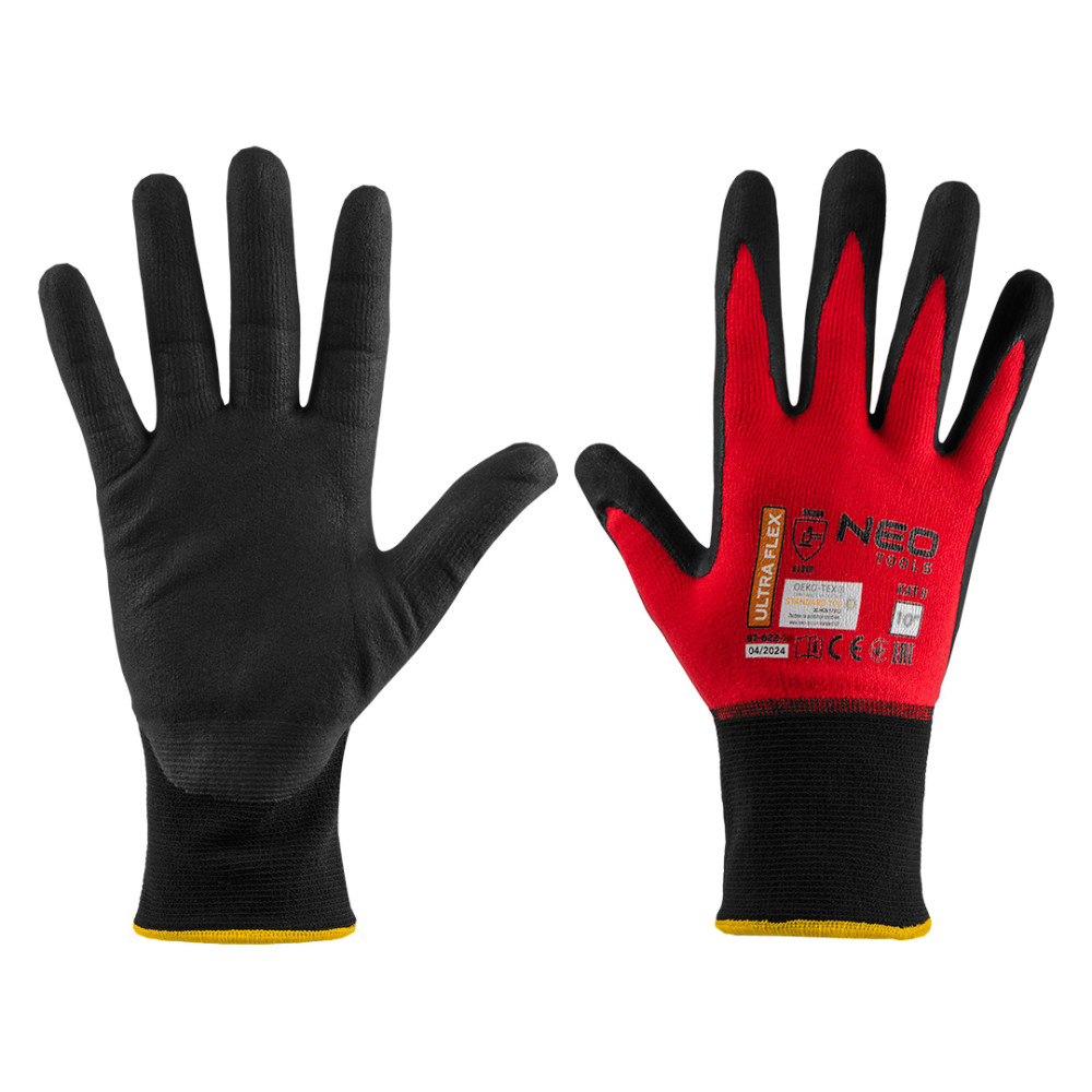 Arbetshandskar Ultraflex, nylon-spandex, täckt med polyuretan-nitrilskum (foam), 4131X, storlek 10 Arbetshandskar Ultraflex, nylon-spandex, täckt med polyuretan-nitrilskum (foam), 4131X, storlek 10